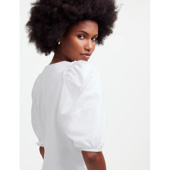 NWT Madewell Puff-Sleeve Tee In White Size XS - Picture 3 of 8